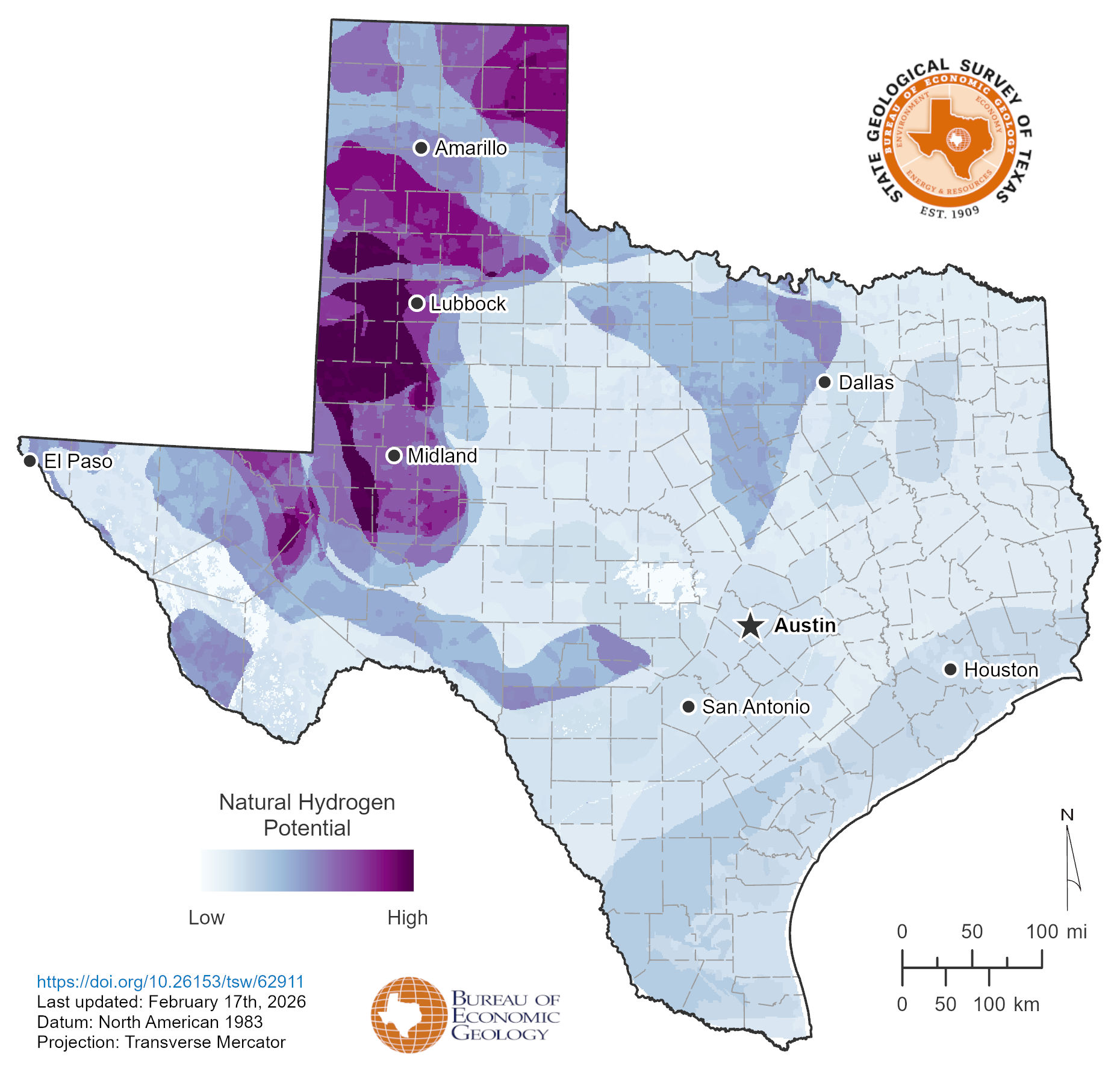 Natural Hydrogen Potential in Texas